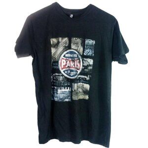 Women's "Kiss From Paris" Graphic Tee – Chic & Playful! Size M Black